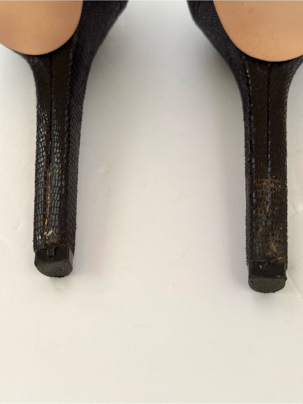 Calvin Klein Black Ankle Strap Heels Approx. Sz 8.5 Size Missing - Picture 11 of 12